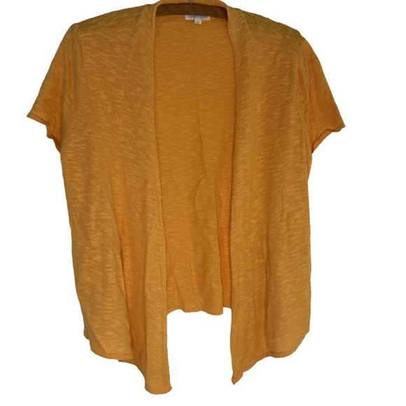 EILEEN FISHER Cotton/Linen Blend Open Lightweight Cardigan Orange Size Large - Picture 1 of 14